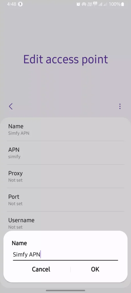 adding the name to simify