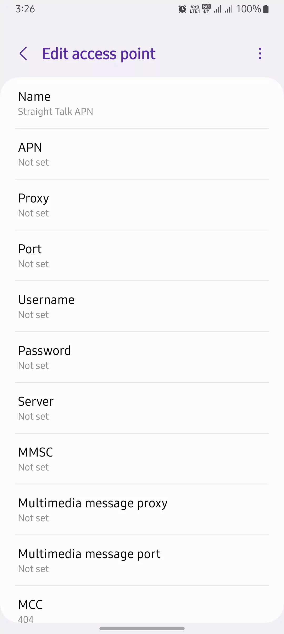 edit access point for straight talk
