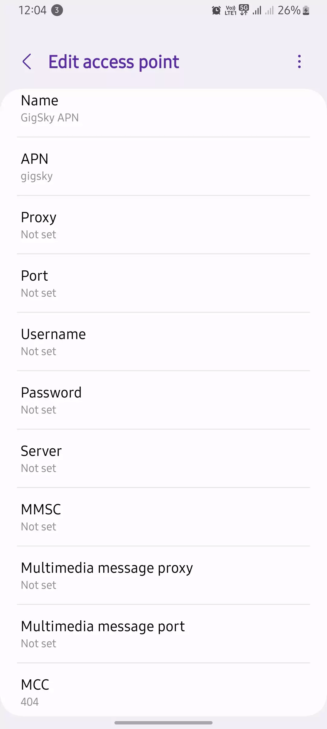gigsky configured internet