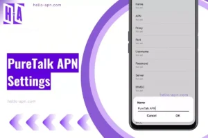 puretalk apn settings configured showing thumbnail