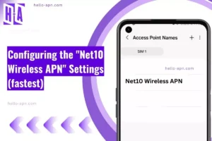 screenshot of the Net10 Wireless APN with same overlay text