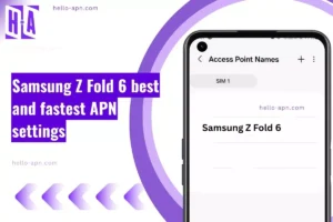 screenshot from Samsung Z Fold 6 with overlay text APN