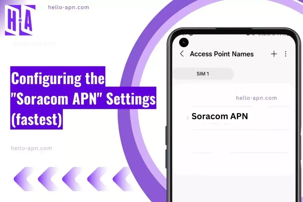screenshot of the Soracom APN with apn same text