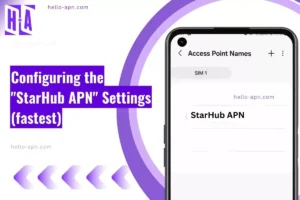 screenshot of the StarHub APN with similar overlay text