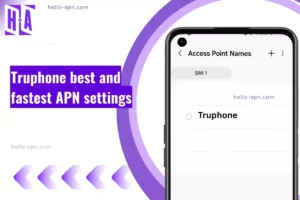 screenshot of Truphone apn with text overlay